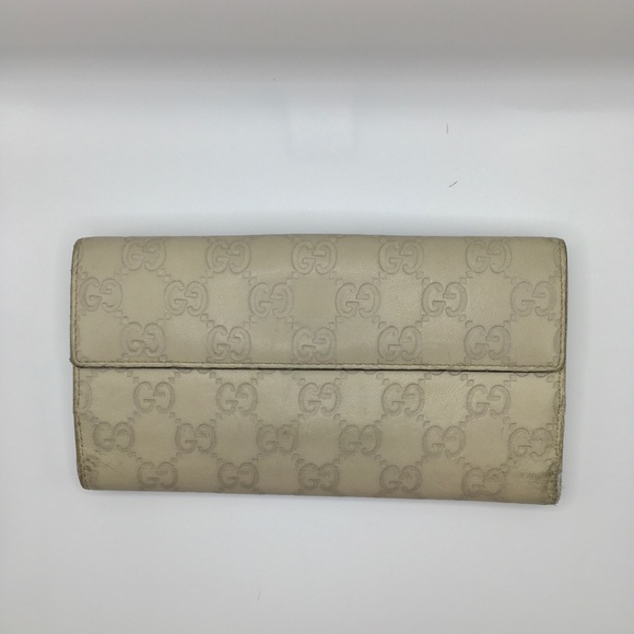 Gucci vintage authentic heart continental wallet Guccissima White - Picture 2 of 14